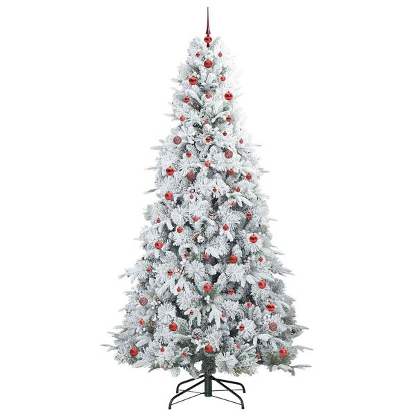 vidaXL &Aacute;rvore de Natal Articulada Artificial Branco 240 cm PE e PVC