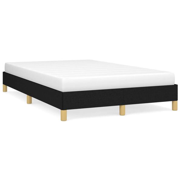 vidaXL Estrutura de cama sem colchão preto 120x190 cm tecido