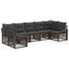 vidaXL Conjunto de Sof&aacute; de Jardim 7 unid. 7-N&uacute;mero de lugares Cinzento