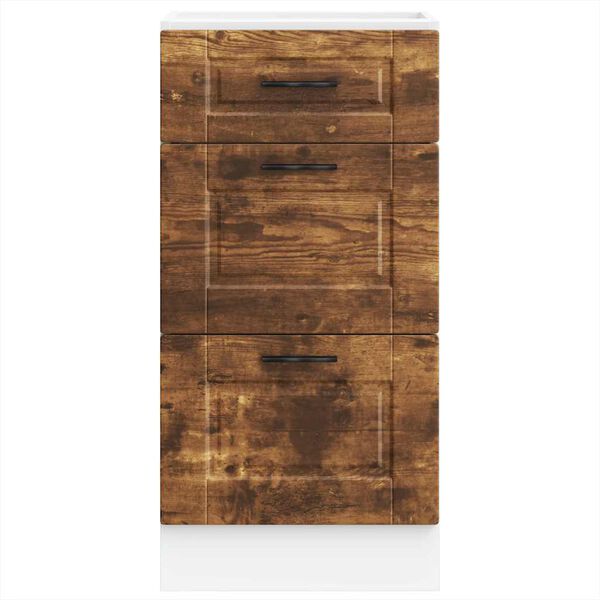 vidaXL Arm&aacute;rio base de cozinha Porto derivados madeira carvalho fumado