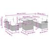 vidaXL 9 pcs conjunto de sof&aacute;s p/ jardim com almofad&otilde;es vime PE bege