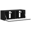 vidaXL Arm&aacute;rio de TV de Parede 2 pcs Preto 60 x 31 x 29.5 cm