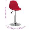 vidaXL Cadeiras de jantar girat&oacute;rias 2 pcs tecido vermelho tinto