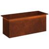 vidaXL Floreira de jardim com LED Ferro Enferrujado 40 x 100 x 40 cm