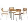 vidaXL Conjunto de Jantar para Jardim 5 pcs