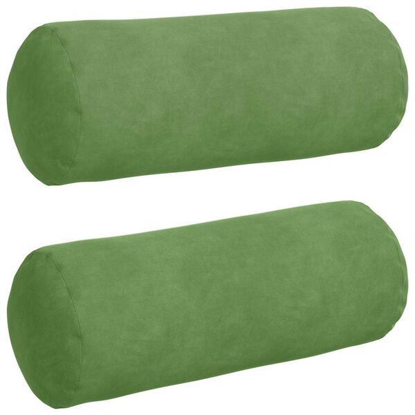vidaXL Almofadas de Apoio 2 pcs Verde Claro Ø 15 x 40 cm