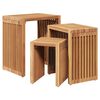 vidaXL Mesa Lateral de Jardim 3 unid. Castanho 33 x 44,5 x 51 cm