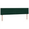 vidaXL Cama box spring c/ colch&atilde;o e LED 180x220 cm veludo verde-escuro