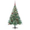vidaXL &Aacute;rvore de Natal Artificial com 150 LEDs Verde 150 cm PVC e A&ccedil;o