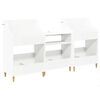 vidaXL Conjunto de Prateleiras para M&iacute;dia 3 unid. Branco