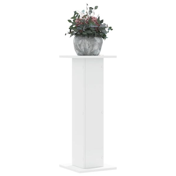 vidaXL Suportes p/ plantas 2 pcs 30x30x80 cm derivados madeira branco
