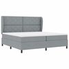 vidaXL Cama Box com colch&atilde;o Cinzento-claro 200 x 200 cm tecido
