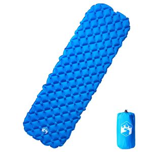 vidaXL Colch&atilde;o de campismo insufl&aacute;vel 1 pessoa 190x58x6 cm azul