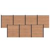 vidaXL Painel de Cerca 7 pcs WPC e Alum&iacute;nio Castanho