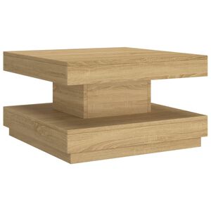 vidaXL Mesa de centro 60x60x35 cm MDF castanho-claro