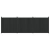 vidaXL Painel de Cerca 3 unid. 530 x 186,5 cm WPC e Alum&iacute;nio Preto