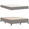 vidaXL Cama Box Cinzento-acastanhado 140 x 200 cm tecido
