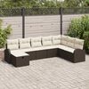 vidaXL Conjunto de Sofá de Jardim 8 pcs Castanho Rattan Sintético
