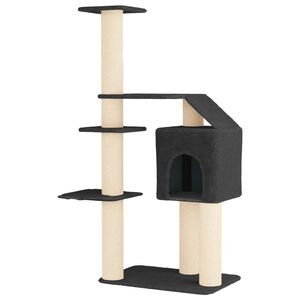 vidaXL &Aacute;rvore para gatos com postes de sisal Cinzento-Escuro 183 cm