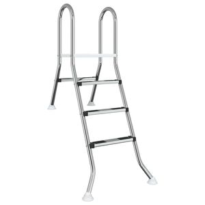 vidaXL Escada para piscina parcialmente enterrada 172 x 106 cm