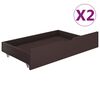 vidaXL Estrutura de cama c/ 2 gavetas 90x200 cm pinho castanho-escuro