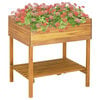 vidaXL Vaso de jardim elevado 78,5x58,5x78,5 cm madeira ac&aacute;cia maci&ccedil;a