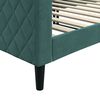 vidaXL Sof&aacute;-cama 90x200 cm veludo verde-escuro