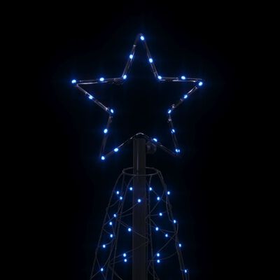 vidaXL Árvore de Natal em cone 200 luzes LED 70x180 cm azul