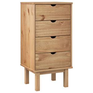 vidaXL Arm&aacute;rio de gavetas OTTA 45x39x90 cm pinho maci&ccedil;o