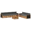 vidaXL Conjunto de Sof&aacute;s para Exterior 8 pcs Natural e Antracite