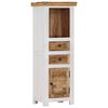 vidaXL Aparador alto 40x30x110 cm mangueira/ac&aacute;cia castanho/branco