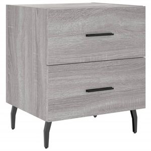 vidaXL Mesa cabeceira 40x35x47,5 cm derivados madeira sonoma cinza