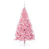 vidaXL &Aacute;rvore de Natal Artificial Pr&eacute;-iluminada Rosa 180 cm PVC