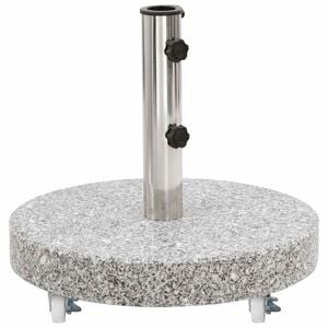 vidaXL Base de guarda-sol redonda granito 30 kg cinzento