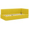 vidaXL Estrutura de Cama de Canto Amarelo 100 cm x 200 cm Veludo