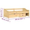 vidaXL Sof&aacute;-cama com 3 gavetas 90x200 cm madeira de pinho maci&ccedil;a IRUN