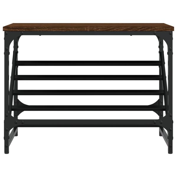 vidaXL Sapateira 60x30x45 cm derivados de madeira carvalho castanho