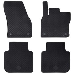 vidaXL Tapete de carro 4 pcs Preto Borracha