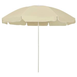 vidaXL Guarda-sol de praia 240 cm amarelo areia