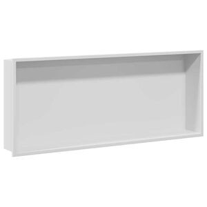vidaXL Nichos de Chuveiro Branco 75 x 30 x 9,5 cm A&ccedil;o inoxid&aacute;vel