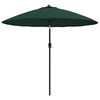 vidaXL Guarda-sol de exterior c/ mastro de alum&iacute;nio 250 cm verde
