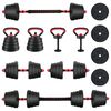 vidaXL Conjunto de Halteres 4 em 1 40kg Preto e Vermelho