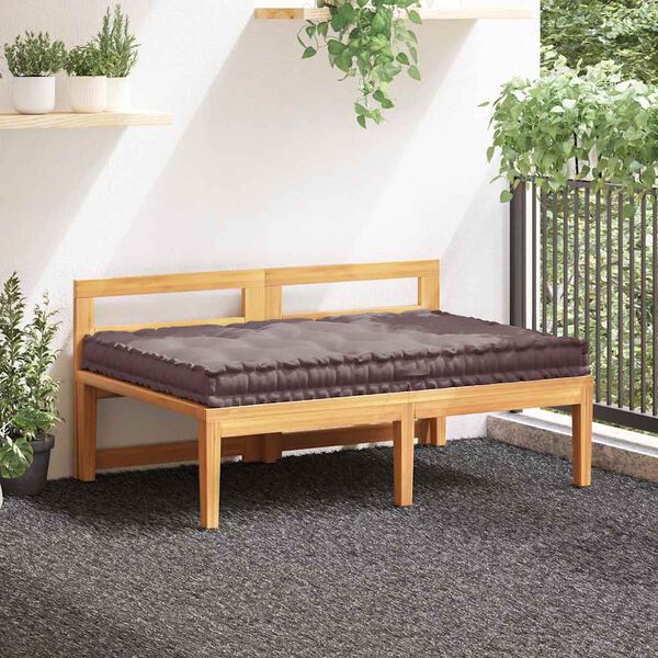 vidaXL Almofad&atilde;o m&oacute;veis paletes algod&atilde;o 120x80x10 cm cinza-acastanhado