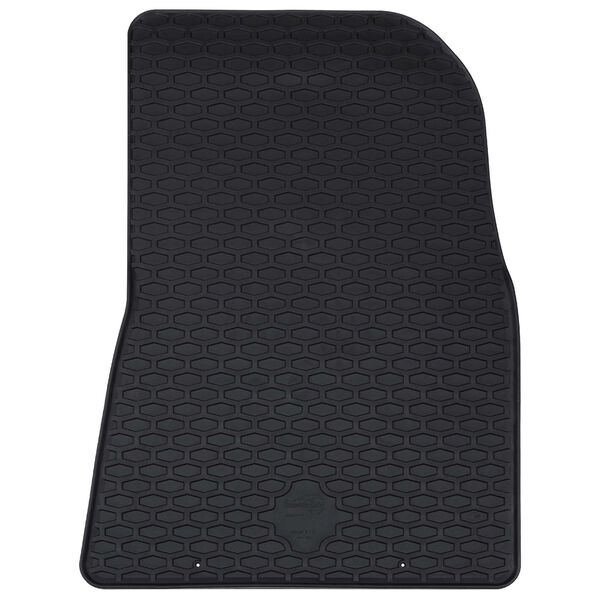 vidaXL Tapete de carro 4 pcs Preto Borracha