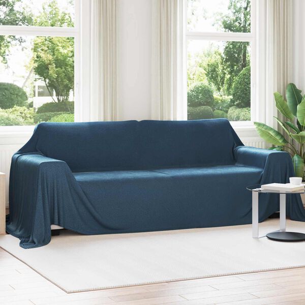 vidaXL Cobertores de Sof&aacute; 6 pcs Azul Marinho 350 x 270 cm L&atilde;