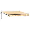 vidaXL Toldo Retr&aacute;til El&eacute;trico Amarelo e Branco 3 x 2,5 m