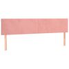 vidaXL Cama box spring c/ colch&atilde;o/LED 160x200 cm veludo rosa
