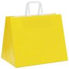 vidaXL Sacos de papel 250 unid com al&ccedil;as amarelo 32x22x24 cm