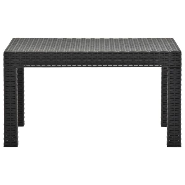 vidaXL Mesa de jardim 58x58x41 cm vime PP antracite