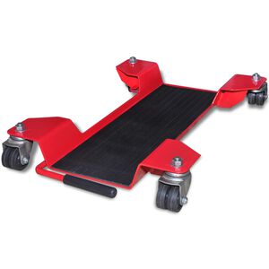 vidaXL Suporte de transporte/arruma&ccedil;&atilde;o para moto vermelho
